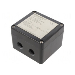Cutie de conexiuni poliester 75x80x55mm KLIPPON POK1 M16BCSS EX | Electronic-mag.ro | Componente Electronice
