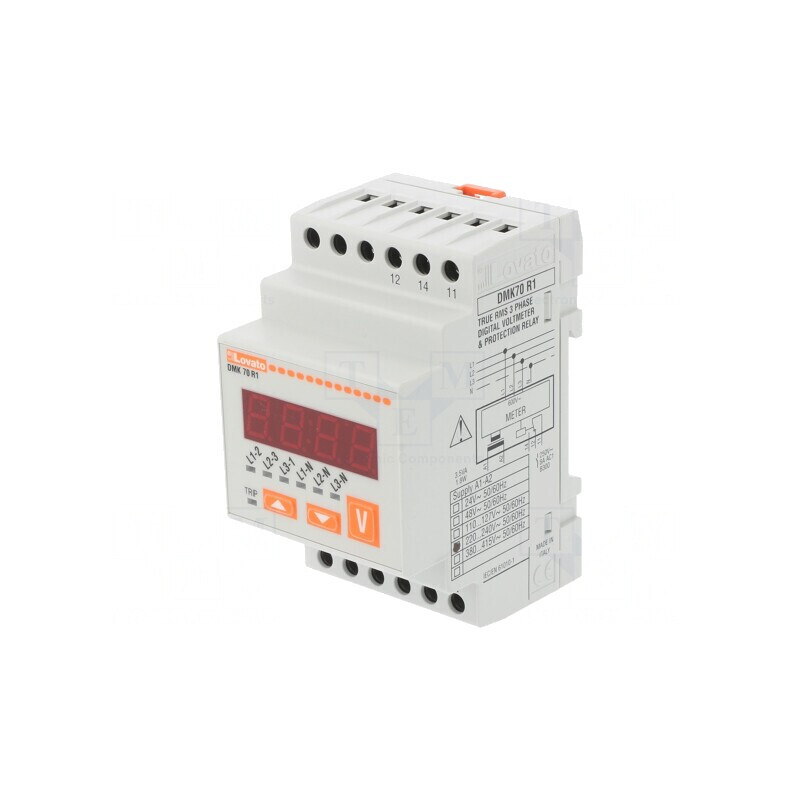 Voltmetru Digital pentru Șină DIN 15-660V | Electronic-mag.ro | Componente Electronice