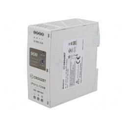 Alimentator Pulsatoriu 96W 12VDC 8A pentru Șină DIN | Electronic-mag.ro | Componente Electronice