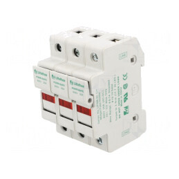 Clemă siguranţe cilindrice 10x38mm pentru şină DIN 30A 600V | Electronic-mag.ro | Componente Electronice
