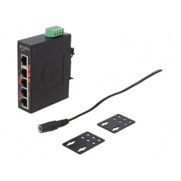 Switch Ethernet 5 Porturi 12-48VDC LNX-C500 | Electronic-mag.ro | Componente Electronice