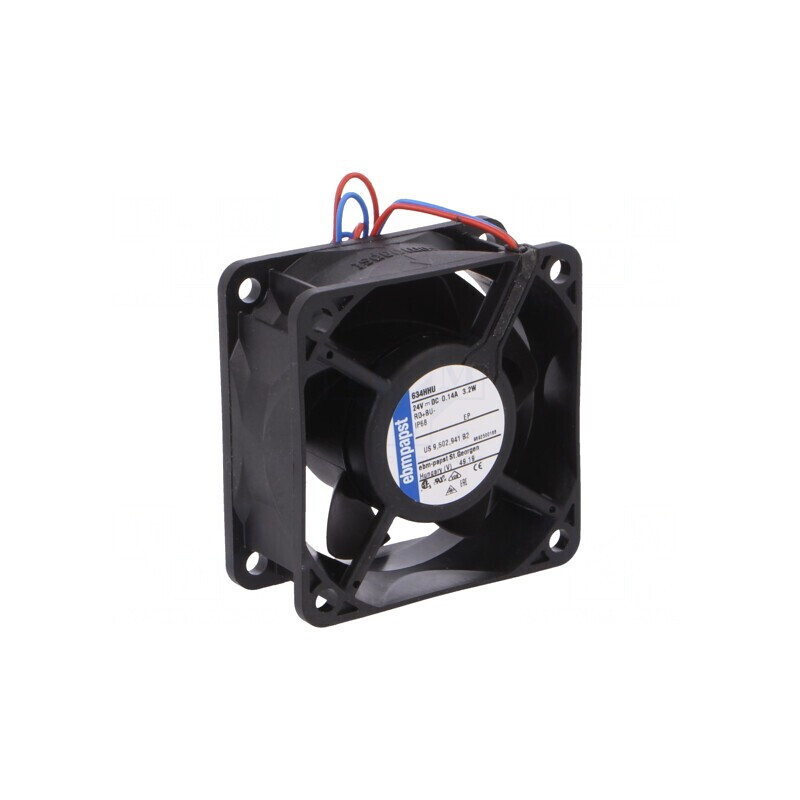 Ventilator axial 24V DC 60x60x25mm 58m3/h 44dBA cu bilă | Electronic-mag.ro | Componente Electronice