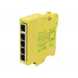 Switch Ethernet neadministrabil 5 porturi RJ45 5-30VDC | Electronic-mag.ro | Componente Electronice