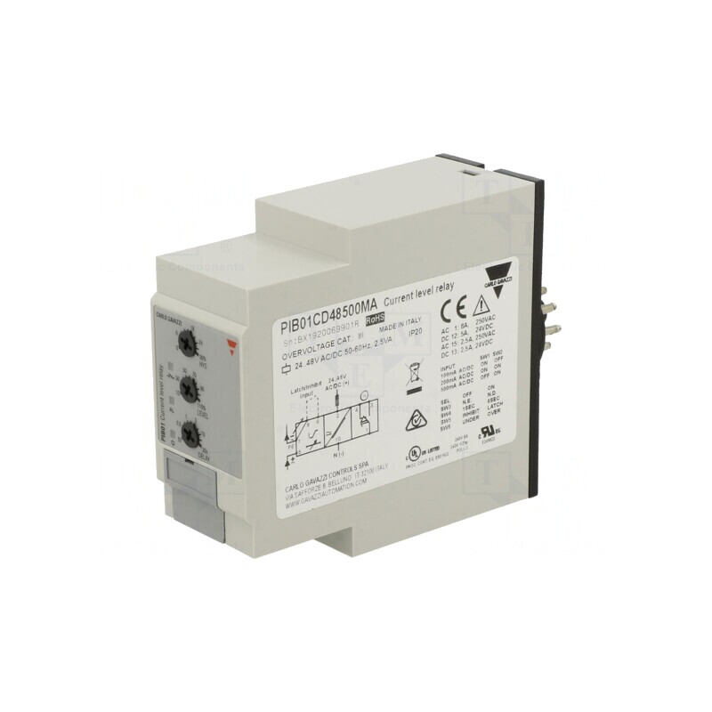 Releu Monitorizare Curent AC/DC SPDT PIB01CD48500MA | Electronic-mag.ro | Componente Electronice