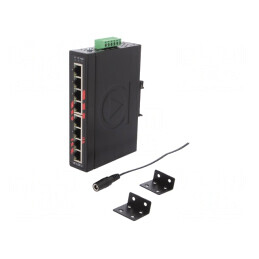 Switch Ethernet 8 Porturi 12-48VDC Neadministrabil | Electronic-mag.ro | Componente Electronice
