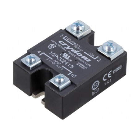 Releu semiconductor 15A 100-280VAC 1-fazat | Electronic-mag.ro | Componente Electronice