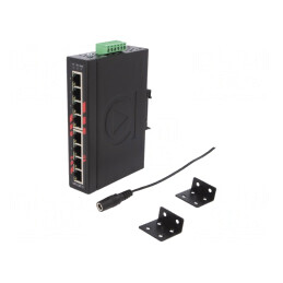 Switch Ethernet Neadministrabil 8 Porturi 12-48VDC LNX-800A-T | Electronic-mag.ro | Componente Electronice