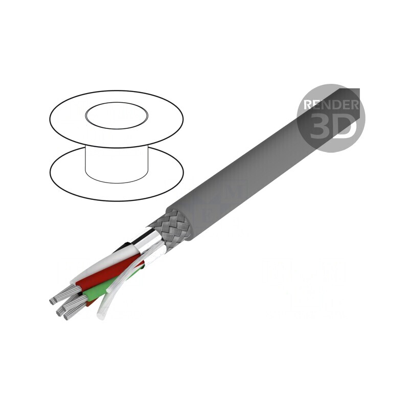 Cablu Alpha Essential C&C 5x22AWG PVC gri închis 30,5m 300V | Electronic-mag.ro | Componente Electronice