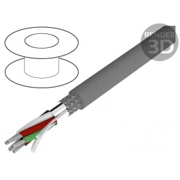 Cablu Alpha Essential C&C 5x22AWG PVC gri închis 30,5m 300V | Electronic-mag.ro | Componente Electronice