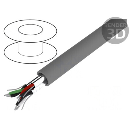 Cablu Electric Alpha Essential 3x2x24AWG PVC Gri 300V | Electronic-mag.ro | Componente Electronice