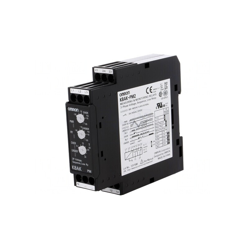 Releu Monitorizare Tensiune DIN SPDT K8AK-PM2 | Electronic-mag.ro | Componente Electronice