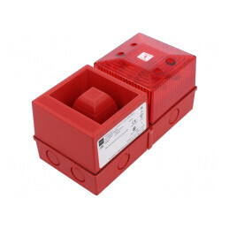 Semnalizator Luminos și Acustic 24VDC Sirenă cu Lumină Flash | Electronic-mag.ro | Componente Electronice