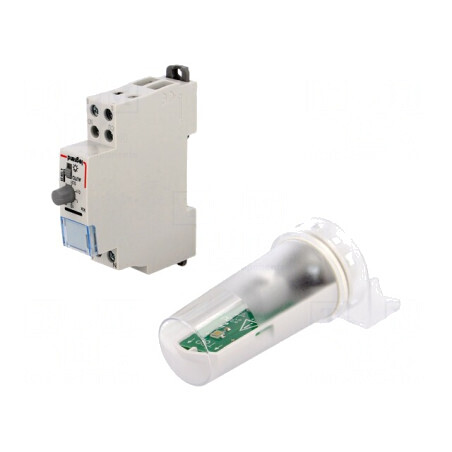 Întrerupător crepuscular pentru şină DIN 230VAC SPST-NO | Electronic-mag.ro | Componente Electronice