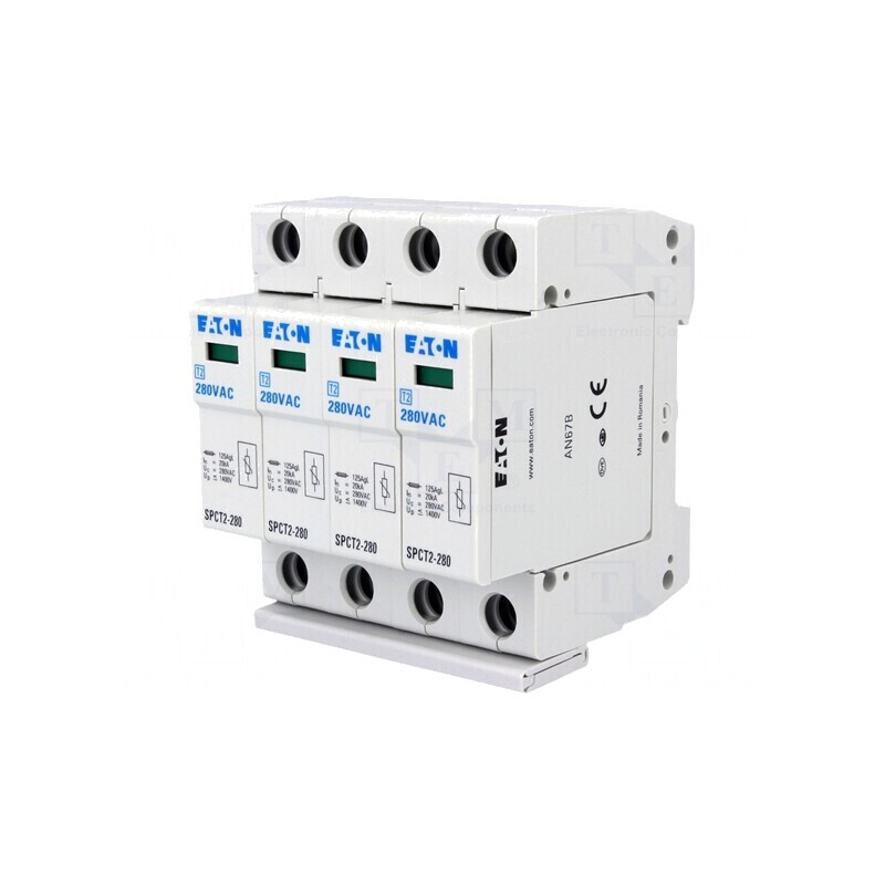Limitator de Supratensiuni Tip 2 4 Poli 40kA 280VAC | Electronic-mag.ro | Componente Electronice