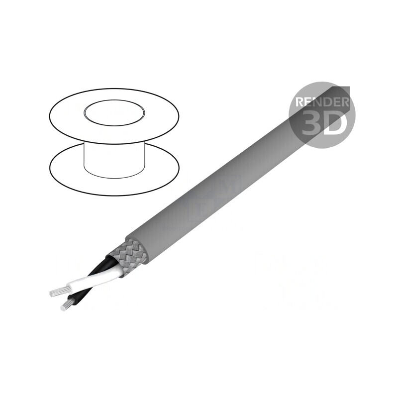 Cablu Alpha Essential C&C 2x20AWG PVC Gri 30,5m | Electronic-mag.ro | Componente Electronice