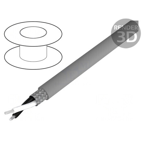 Cablu Alpha Essential C&C 2x20AWG PVC Gri 30,5m | Electronic-mag.ro | Componente Electronice