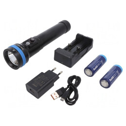 Lanternă Subacvatică LED 2500lm Set Completo | Electronic-mag.ro | Componente Electronice