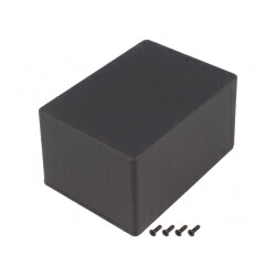 Carcasă Universală Aluminiu Negru IP54 102x140x77mm | Electronic-mag.ro | Componente Electronice