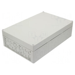 Carcasă: cutie de conexiuni | X: 300mm | Y: 450mm | Z: 132mm | IP65 | gri | 74040301