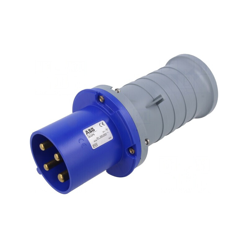 Conector alimentare AC trifazat cablu drept | Electronic-mag.ro | Componente Electronice