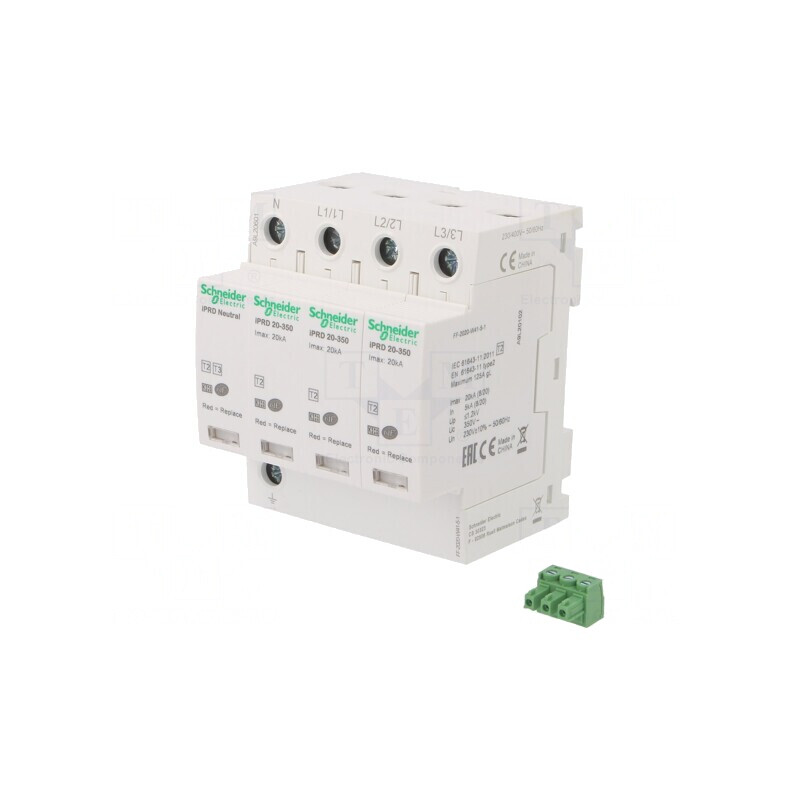 Limitator de supratensiuni Tip 2 3P+N DIN A9L20601 | Electronic-mag.ro | Componente Electronice