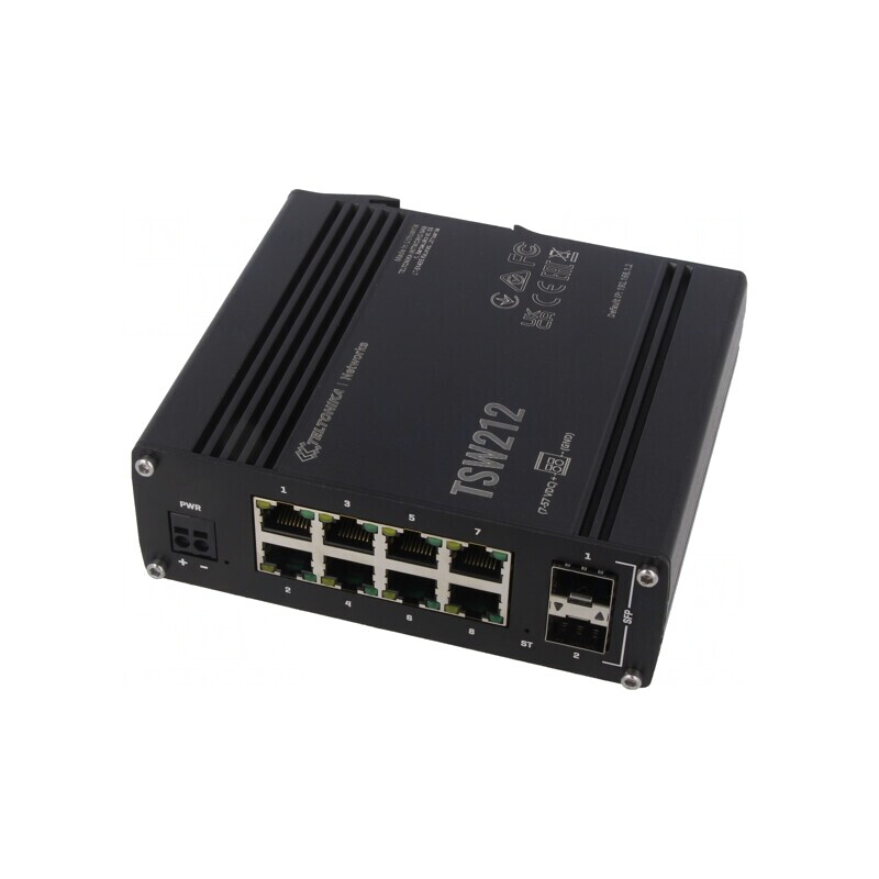 Switch Ethernet Administrabil 10 Porturi 7-57VDC IP30 | Electronic-mag.ro | Componente Electronice