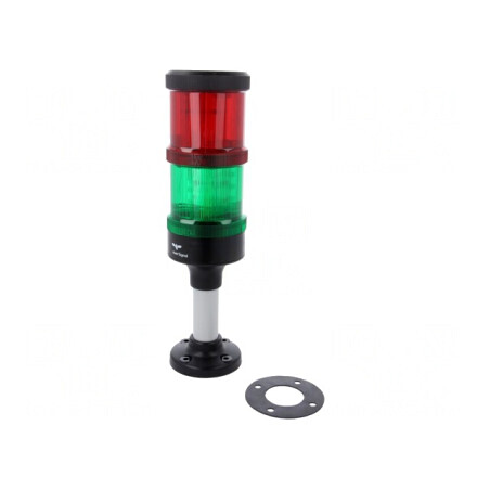 Semnalizator LED roșu/verde 24VDC ECO70-Q02 | Electronic-mag.ro | Componente Electronice