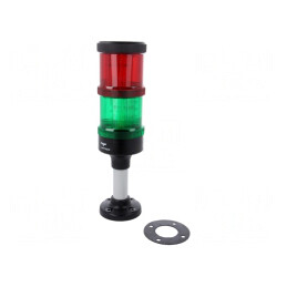Semnalizator LED roșu/verde 24VDC ECO70-Q02 | Electronic-mag.ro | Componente Electronice