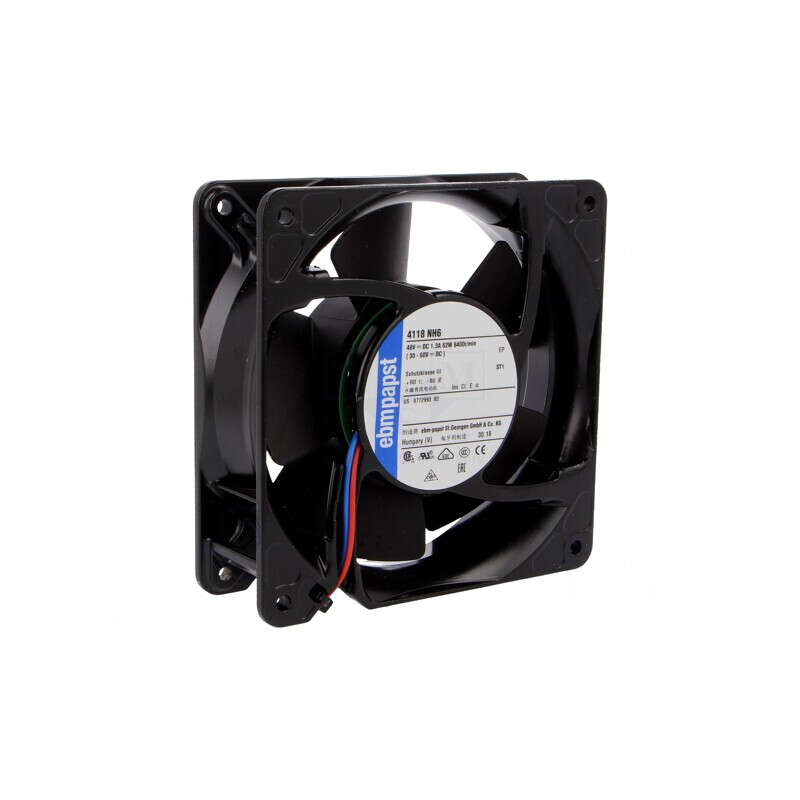 Ventilator axial DC 48V 119x119x38mm 435m3/h | Electronic-mag.ro | Componente Electronice