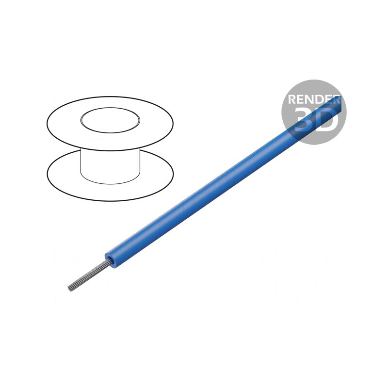 Cablu HookUp Wire Cu 22AWG PVC Albastru 600V 305m | Electronic-mag.ro | Componente Electronice