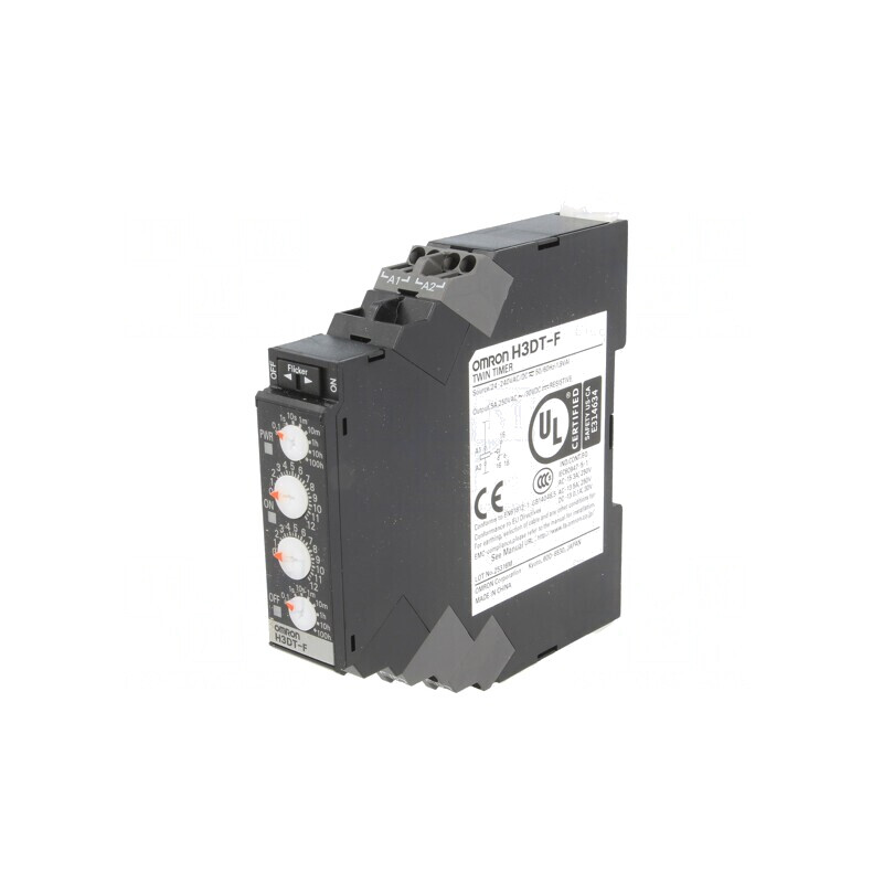 Timer 0.1s-1200h SPDT 250VAC 5A 24-240V AC/DC H3DT-F | Electronic-mag.ro | Componente Electronice