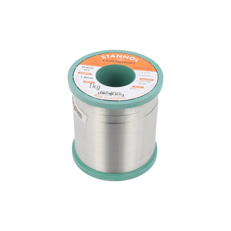 Sârmă de lipit fără plumb Sn95,5Ag3,8Cu0,7 1mm 1kg bobină | Electronic-mag.ro | Componente Electronice Sârmă de lipit fără plumb Sn95,5Ag3,8Cu0,7 1mm 1kg bobină | Electronic-mag.ro | Componente Electronice