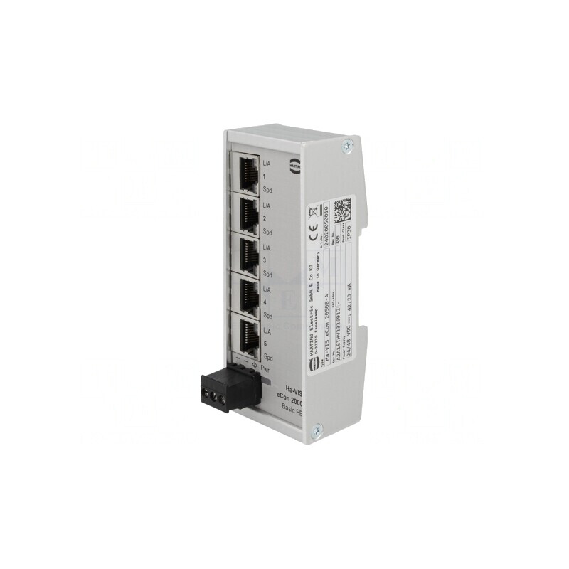 Switch Ethernet Neadministrabil 5 Porturi RJ45 9-60VDC | Electronic-mag.ro | Componente Electronice