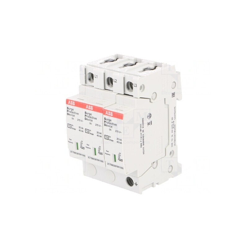 Limitator de Supratensiuni Tip 2 40kA 3 Poli pentru Șină DIN | Electronic-mag.ro | Componente Electronice Limitator de Supratensiuni Tip 2 40kA 3 Poli pentru Șină DIN | Electronic-mag.ro | Componente Electronice