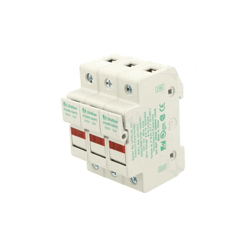 Clemă Siguranțe 30A 10,3x38mm pentru Șină DIN | Electronic-mag.ro | Componente Electronice