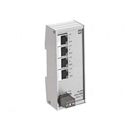 Switch Ethernet neadministrabil 4 porturi RJ45 9-60VDC | Electronic-mag.ro | Componente Electronice