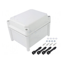 Carcasă Universală Poliester 151x186x140 mm Gri | Electronic-mag.ro | Componente Electronice