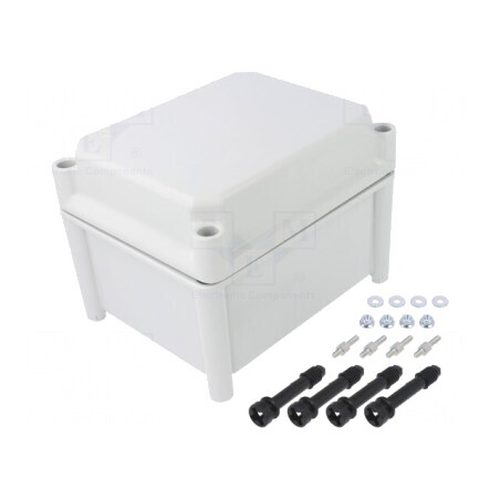 Carcasă Universală Poliester 151x186x140 mm Gri | Electronic-mag.ro | Componente Electronice