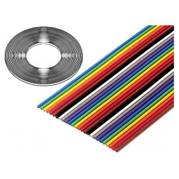 Cablu Bandă 1,27mm Cu 26x28AWG Neecranat PVC 30.48m | Electronic-mag.ro | Componente Electronice