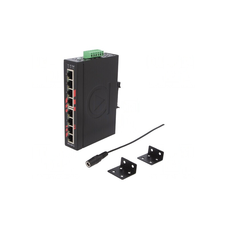 Switch Ethernet neadministrabil 8 porturi 12-48VDC LNX-800A | Electronic-mag.ro | Componente Electronice