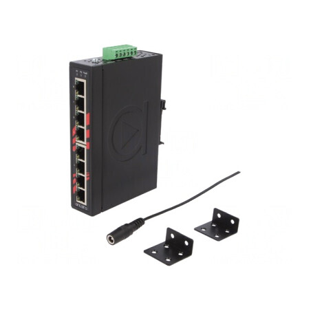 Switch Ethernet neadministrabil 8 porturi 12-48VDC LNX-800A | Electronic-mag.ro | Componente Electronice
