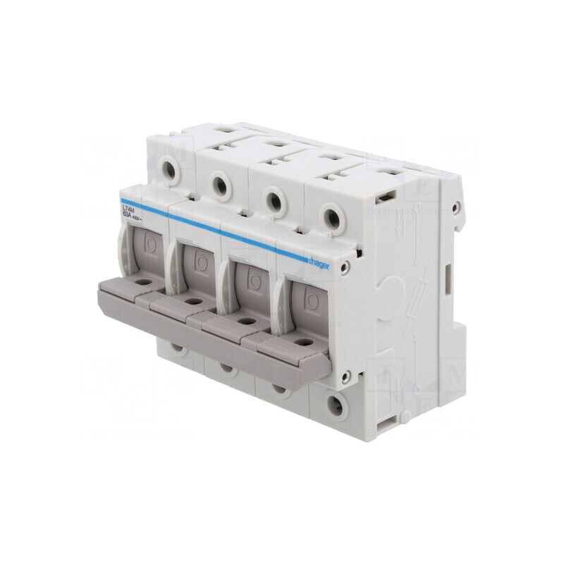 Separator Fuzibil D02 Șină DIN 63A 400V 4 Poli | Electronic-mag.ro | Componente Electronice