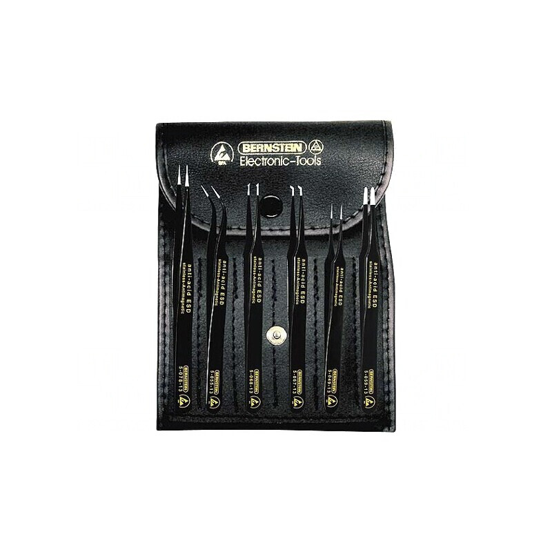 Kit Pensete SMD ESD cu Etui, Rezistent la Acizi | Electronic-mag.ro | Componente Electronice