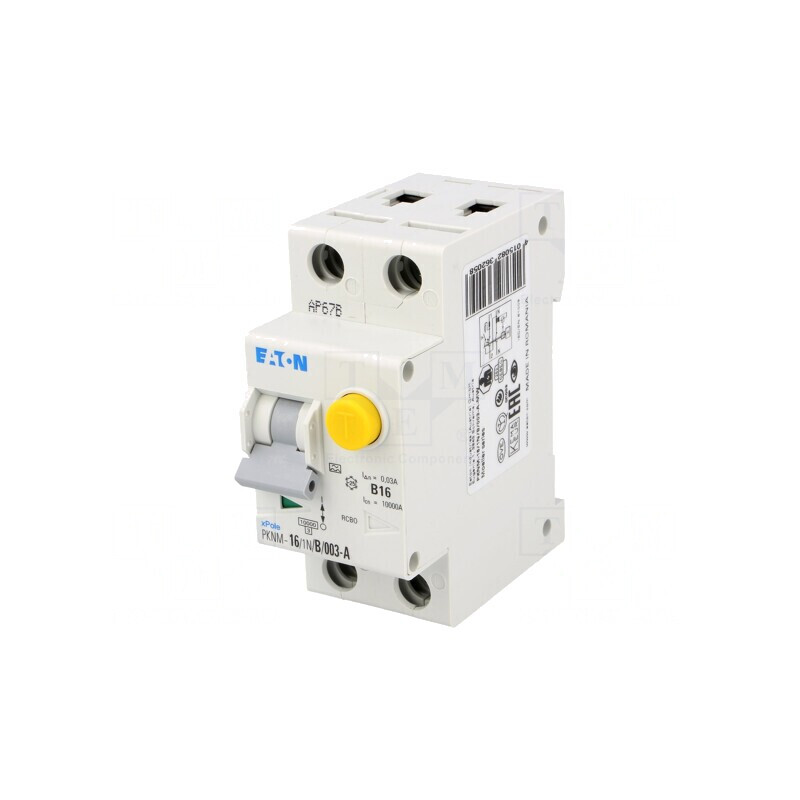 Întrerupător RCBO 16A 30mA 1P+N 230VAC IP20 | Electronic-mag.ro | Componente Electronice