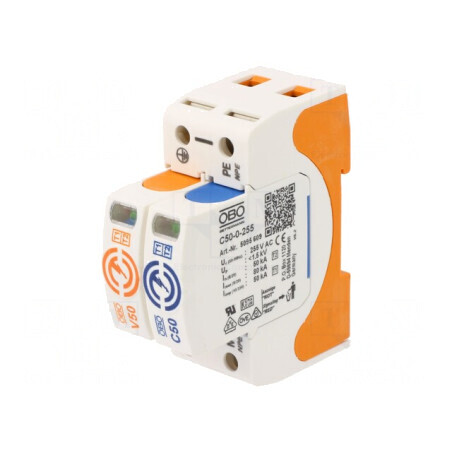 Limitator de Supratensiuni 30kA 280VAC 1 NPE 2 Poli Tip 1 | Electronic-mag.ro | Componente Electronice