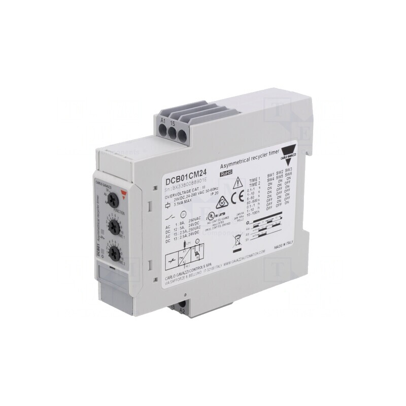 Timer Digital cu Interval 0,1s - 100h, SPDT, 24-240V, IP20 | Electronic-mag.ro | Componente Electronice