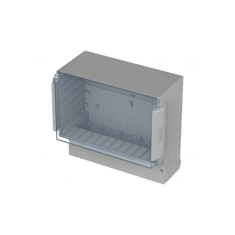 Carcasă montare pe perete ABS gri 296x281x158 mm | Electronic-mag.ro | Componente Electronice