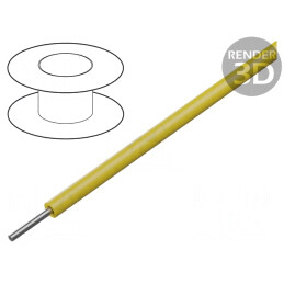 Cablu ThermoThin 30AWG PFA Galben 30.5m 600V | Electronic-mag.ro | Componente Electronice