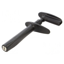 Clips de măsurare cu pensetă 20A 1kV 4mm neagră | Electronic-mag.ro | Componente Electronice