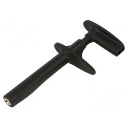 Clips de măsurare cu pensetă 32A neagră 1kV 4mm | Electronic-mag.ro | Componente Electronice